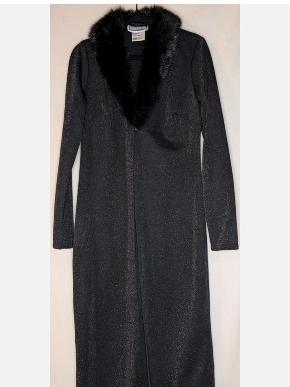 Indications  Duster With Fur Collar